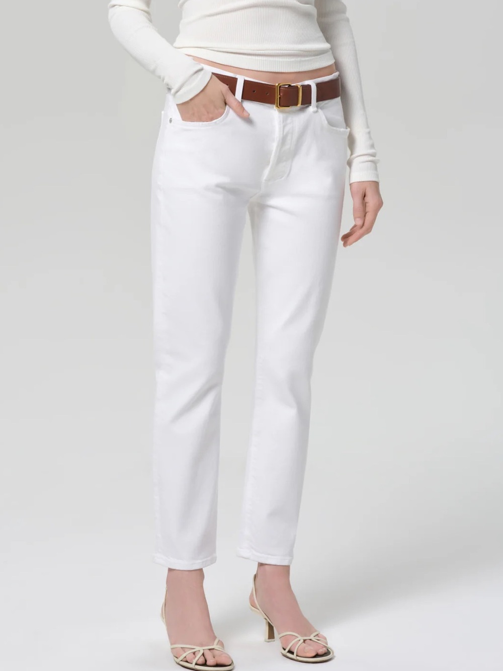 Citizens of Humanity -Emerson- Slim Boyfriend White Women’s Jeans. Size 24